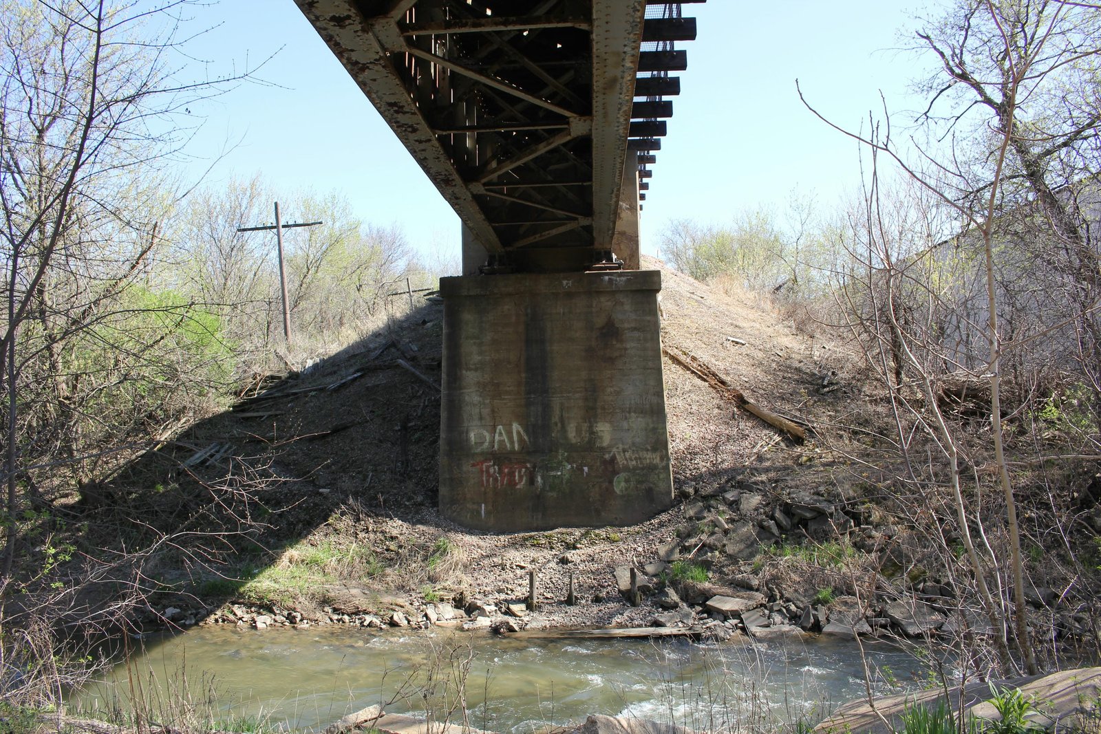 Under bridge